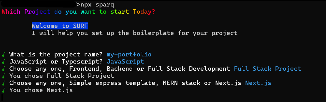Sparq CLI screenshot 3